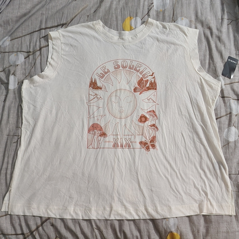 Torrid sz 1 1X Graphic vintage cotton jersey dolman tank - Picture 2 of 10